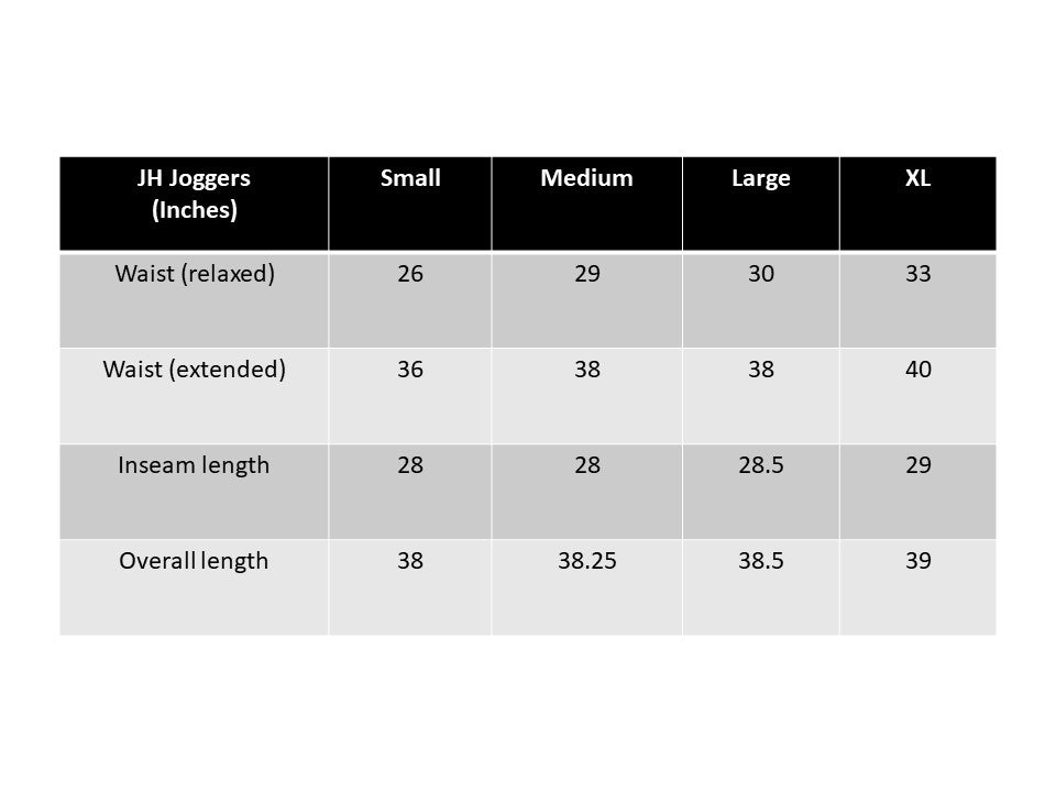 Size chart. Please contact us if you need more information.