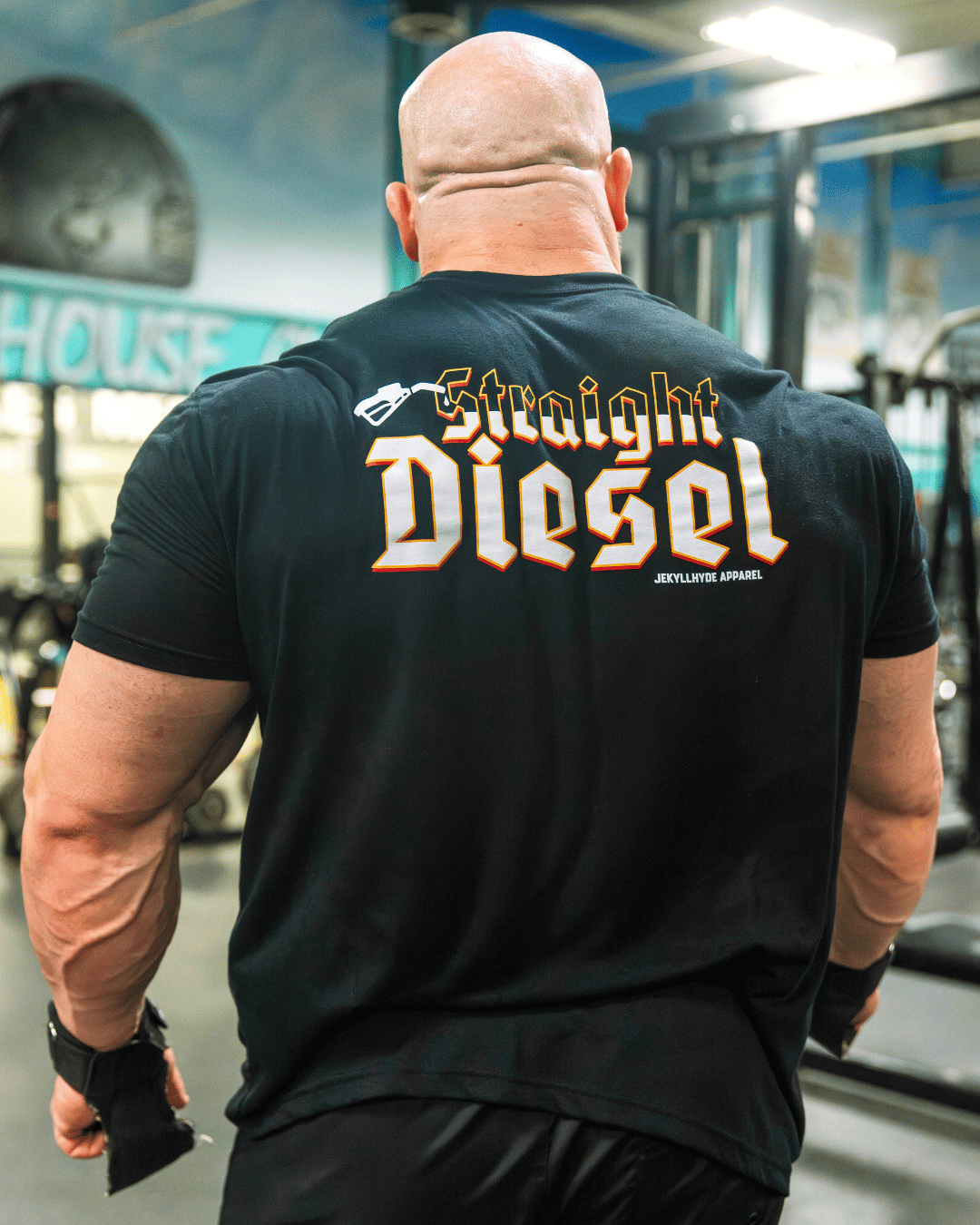 Muscular man in black tshirt