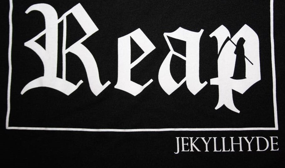 The word "Reap" with a grim reaper silhouette in the letter P. 